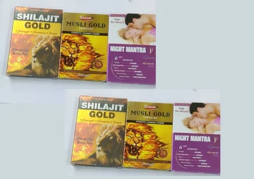 Special Combo of Ayurvedic Sexual Capsules (Shilajit Gold, Musli Gold, & Night Mantra F Capsules)