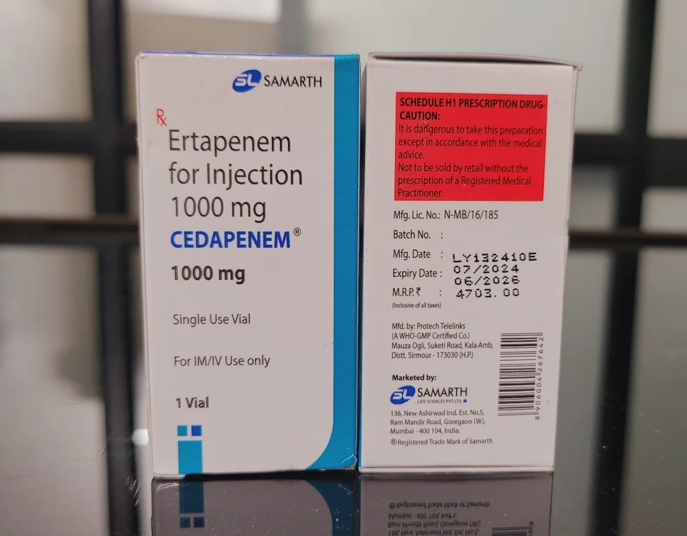 CEDAPENEM ERTAPENEM 1G