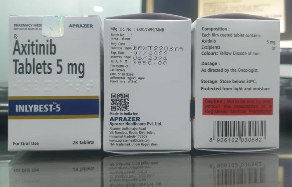 Inlybest Axitinib 5 mg Tablets