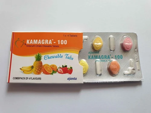 Kamagra-100 Tablets (Sildenafil Citrate Chewable Tablets 100 mg)