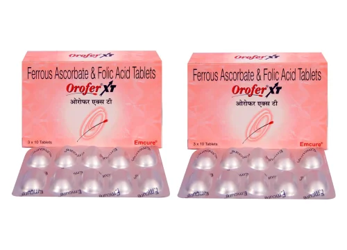 OROFER XT Ferrous Ascorbate & Folic Acid Tablets IP