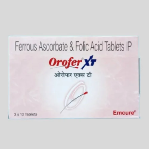 OROFER XT Ferrous Ascorbate & Folic Acid Tablets IP