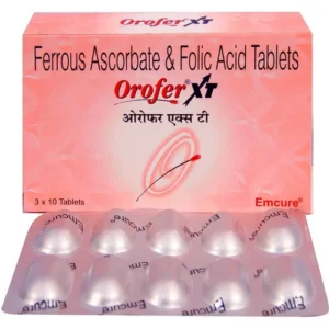 OROFER XT Ferrous Ascorbate & Folic Acid Tablets IP