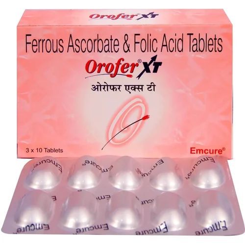 OROFER XT Ferrous Ascorbate & Folic Acid Tablets IP